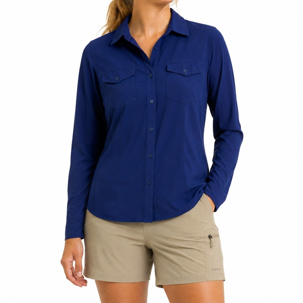 Exofficio Shirt Womens L (12/14) Long Sleeve Vented Hiking Gorpcore Outdoor